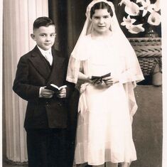 First Communion Helen with John