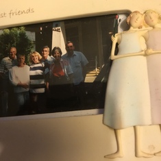 Frame and picture of best friends at a high school reunion a gift from Helen. Miss you and our fun together ❣️❣️