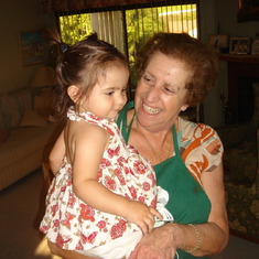 With her granddaughter Larissa