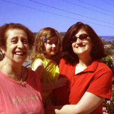 With daughter Olga and granddaughter Tessa Eleni, Rancho La Costa, Mar. 2010.