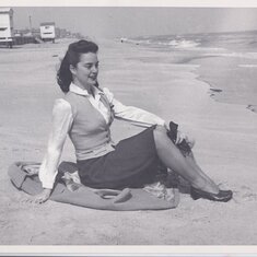 Helen at the beach 1940's