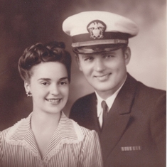 Helen & Frank Wegener, newlyweds, 1944