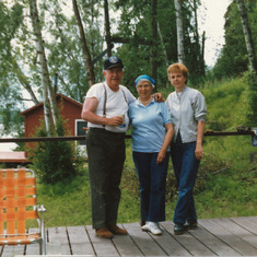 Dean & Betty Conover, Helen Smyth - Big Lake, Alaska, 1986