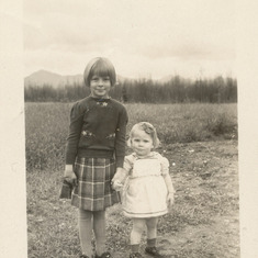 Helen & Jeannie Conover, her sister, Anchorage, Alaska,1942
