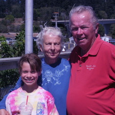 Kelly, Helen, Bill at the port in Brookings, Oregon, September 2010