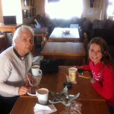 Helen and Kelly at the Salty Dog coffee shop, Brookings harbor, Oregon, September 2011