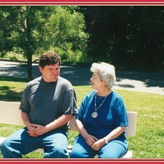 With youngest son Richard at Sonoma Developmental Center ca. 2008