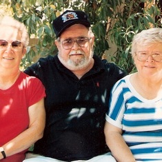 My mother Helen with her sister Wanda (in red) and her brother Walter