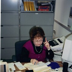 Mom, busy lady doing the billing at the business in Allentown, PA.  I do not know the date.