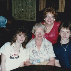Cyndi, Grandma P., Mom, and TJ