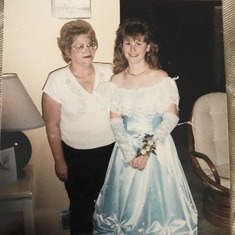 Mom and Me before my prom -1989