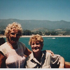 Mom & Kris in Santa Barbara 1986