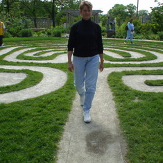 Kris in labyrinth in Chicago