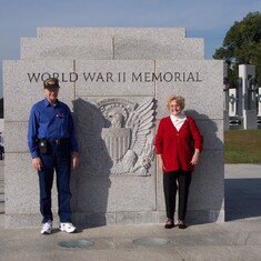 Mom & Dad at the WWII Memorial 2005
