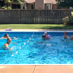 Family fun in the pool, 2015