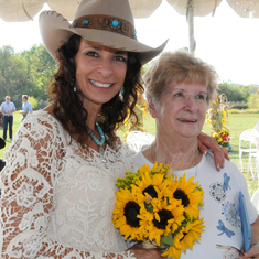 With Kathy at her wedding to Mike, 2014 