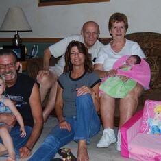 Jack, Helen & Kathy visit Jeff & his granddaughters Hannah & Sella, 2010