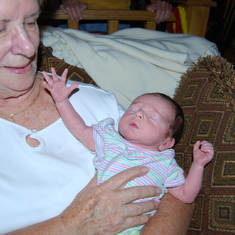 Helen meets great-granddaughter Sella, 2010