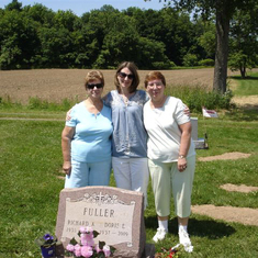 With niece June and sister Phyllis at sister Doris' funeral in 2009