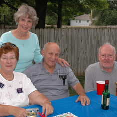 Jack's 80th birthday, July 11, 2006 – with friends David & Elaine Creaden