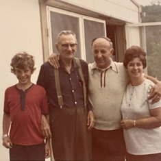 Helen, Jack & Paul with Jack's father Hartford, 1974