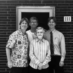 Helga and her three sons Bernie, Bob & Detlef 2018