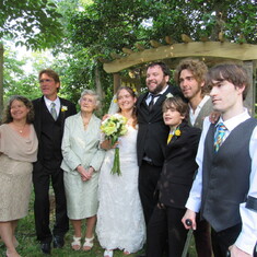 At Carolyn and Lance's wedding. Helga with Bernard's family