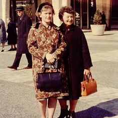 Helga with her aunt, Tante Anni Prekehr, 1965