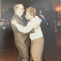 Helga and Horst dancing at Lisa Hartung Narayanan’s wedding. June 1988
