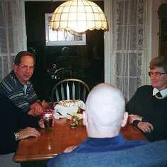 Helga with others at a "Souper Bible Study" group supper and study night in 1998.
