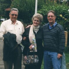 2001 Helga with her two brothers Ronald (R) and Gerold (L)