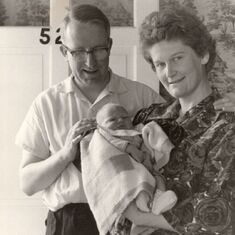 Helga & Horst with 1st son Bernie April 1961