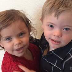 Silas and Autumn....2 of her great grandchildren