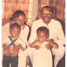 Mummy, Daddy, Fase and twin brother Bender. Kano 1983