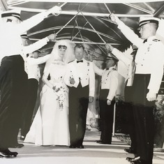 The estatic feeling. Air Force style wedding Eglin Air Force Base Chapel March 1966