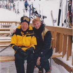 Herb & Kathy at ski slopes Wolf Creek ski area 1999