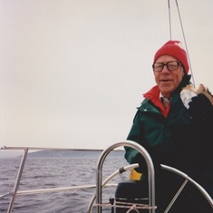 Herb sailing San Juan islands 1996