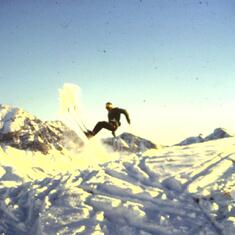 Herb having fun skiing in the Alps