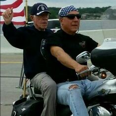 Herb and Roddy in Veteran's Day Parade. Panama City Beach, Fl. Herb loved this ride.