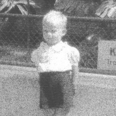 Daddy at age 2...enjoying a day at the zoo and probably wondering why he had a ruffled shirt on : )