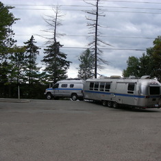 A bitter-sweet sight ~ Dad's trailer and Van leaving Donaldson's for the last time.