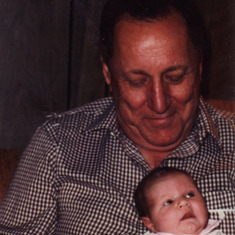 VERY proud Grandpa and 2 week old Lauren, 8/17/87