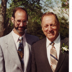 Jon and Dad; two dashing Gross men, at Debbie and Tim's wedding, May 28, 1995.