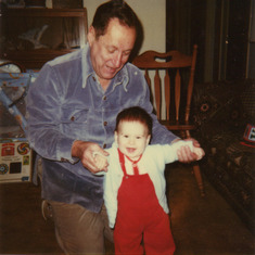 Dad with Philip, 7 1/2 months old