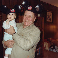 Happy Grandpa Mouse with Lauren Mouse, December 1988
