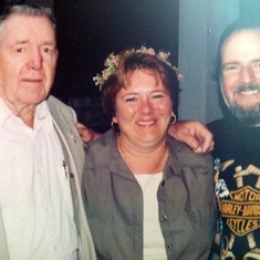 Herb and son Jimmy with beautiful bride Doreen