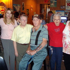 Brother-in-law Jim, daughter Lynn, sister Mary Jane, brother Bill, sister-in-law May, and daughter Mary Ann