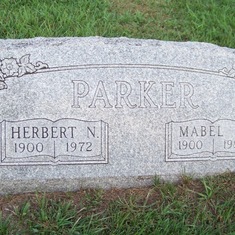 HERBERT AND MABEL  PARKER'S TOMBSTONE in Lester Cemetery, Quincy, MI