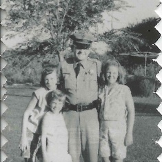 Herb with daughters.1964 One of the few pictures I could find of Dad in his Colorado State Patrol uniforms from when he lived in Montrose.