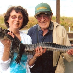 Holding a Caiman